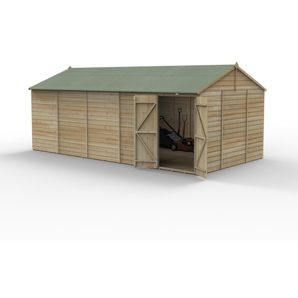 Beckwood 20×10 Reverse Apex Shed – No Windows – Double Door 5013053198018 2